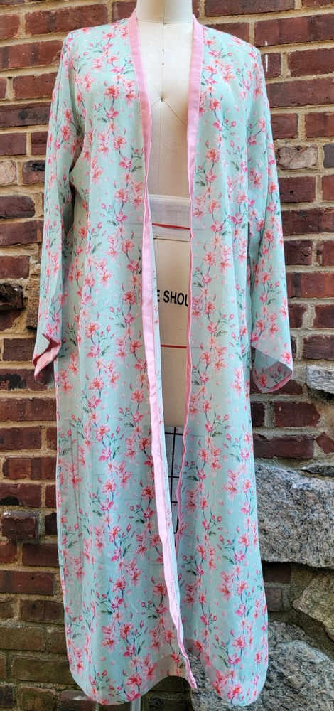 Floral Green Duster / Cover up